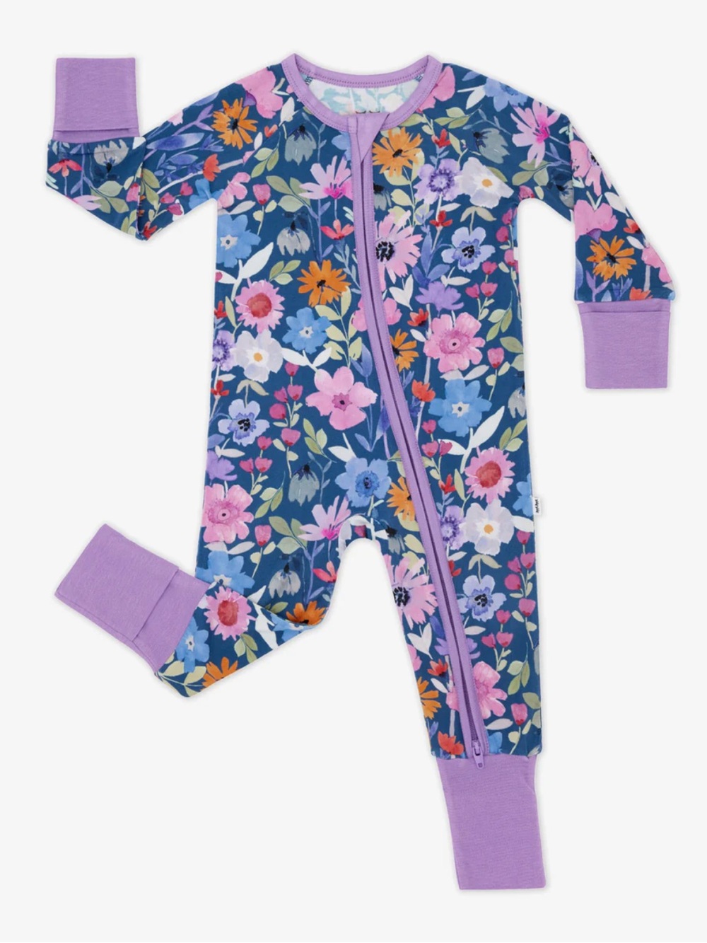 NWT Newborn Little Sleepies Dusk Blooms Purple Flowers